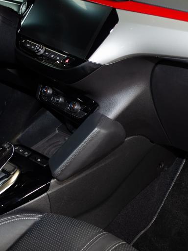KUDA für Opel Corsa F & e-Corsa ab 06/2019 nur mit Wireless Charging (Smartphone PMA/Qi Induktionsladung in der Mittelkonsole) Mobilia / Kunstleder schwarz