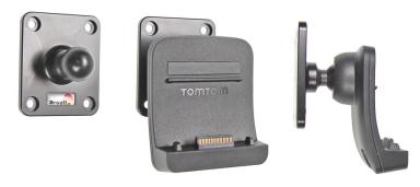 Brodit ball head adapter for all TomTom. Ball head diameter 16mm. Centric positioning of the ball head is particularly suitable for TomTom GO 500 New Version, GoO 510,600,610,5000,5100,6000,61000 and GO Essential (Brodit 215588) 